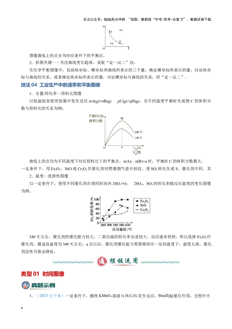 《模板03化学反应速率与平衡图像分析(原卷版)_05-化学-高考总复习_专项复习_2025年_2025年高考化学答题技巧与答题模板（全国通用）》第4页预览