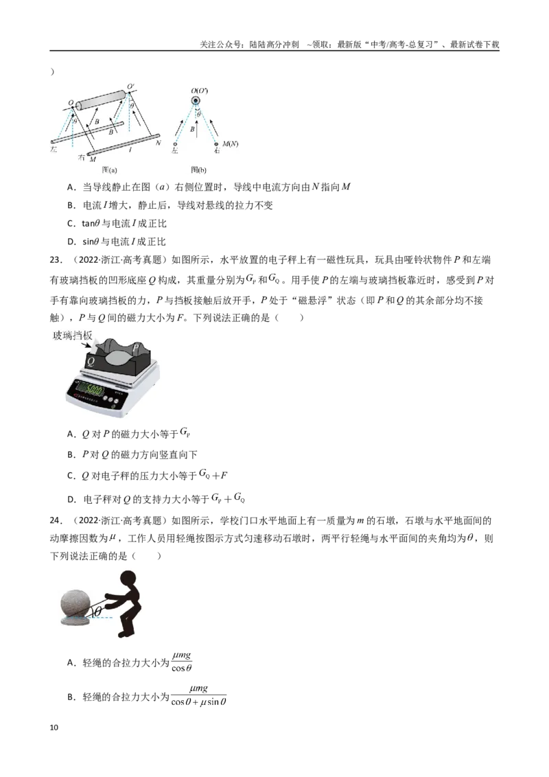《专题02相互作用—力-（原卷版）_04-物理-高考总复习_专项复习_2025年_十年（2015-2024）高考物理真题分类汇编（全国通用）》第10页预览