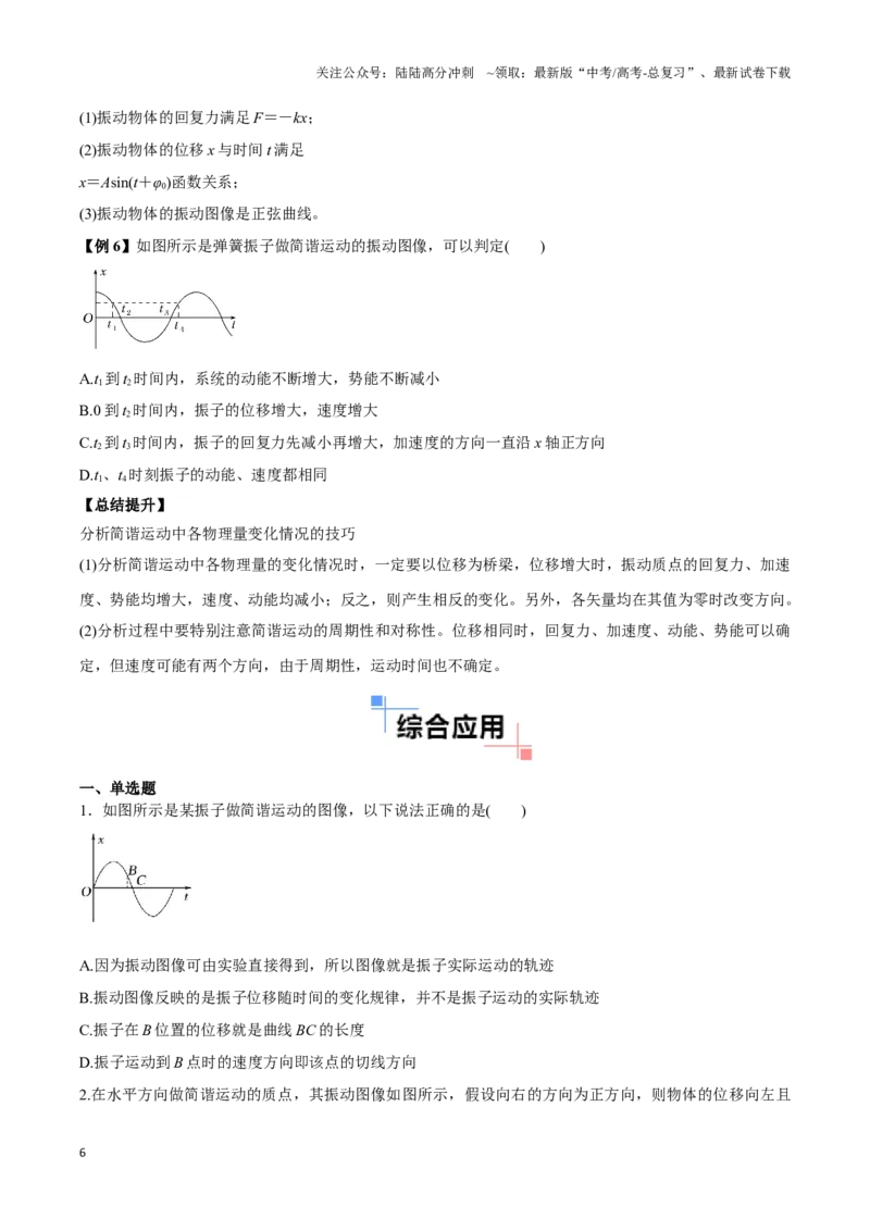 《专题05简谐运动实例（一）弹簧振子模型（学生版）_04-物理-高考总复习_专项复习_2025年_2025年高中高考物理模型与方法_资料_3高中（全册）_选择性必修第一册》第6页预览