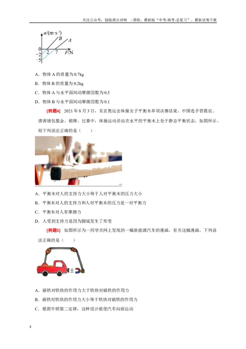 《专题04牛顿运动定律的应用（原卷版）_04-物理-高考总复习_专项复习_2024年_2024高考物理三轮冲刺复习热点知识讲练题型归纳练_资料》第3页预览