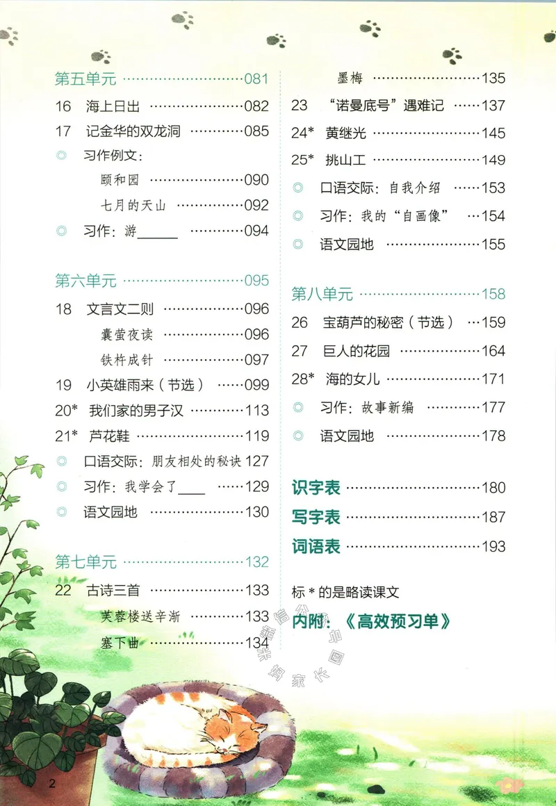 《028.一本四年级下册语文课本预习笔记（有答案）公众号：米妈家长圈_小学1-6年级全科全套_1-6年级全科下册_四年级_其他补充资料_语文资料》第6页预览
