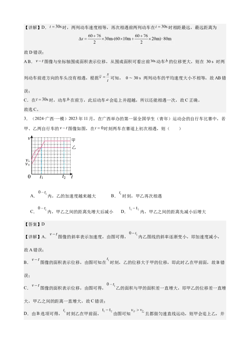 《专题02运动图像、追及与相遇教师版_04-物理-高考总复习_一轮复习_2026年-物理高考一轮复习_2026物理高考大一轮总复习讲义（全国）（人教版2019）-G417_资料》第2页预览