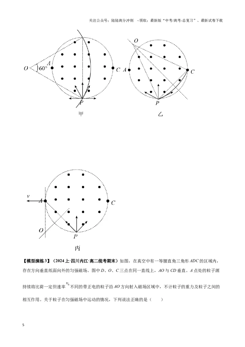 《专题03动态圆模型（教师版）_04-物理-高考总复习_专项复习_2025年_2025年高中高考物理模型与方法_资料_3高中（全册）_选择性必修第二册》第5页预览
