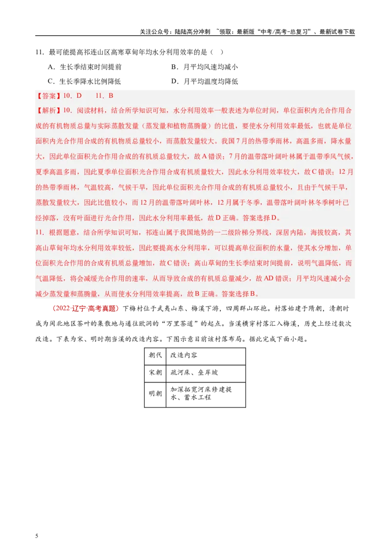 《专题04地球上的水-（解析版）_07-地理-高考总复习_专项复习_2025年_十年（2015-2024）高考地理真题分类汇编（全国通用）》第5页预览