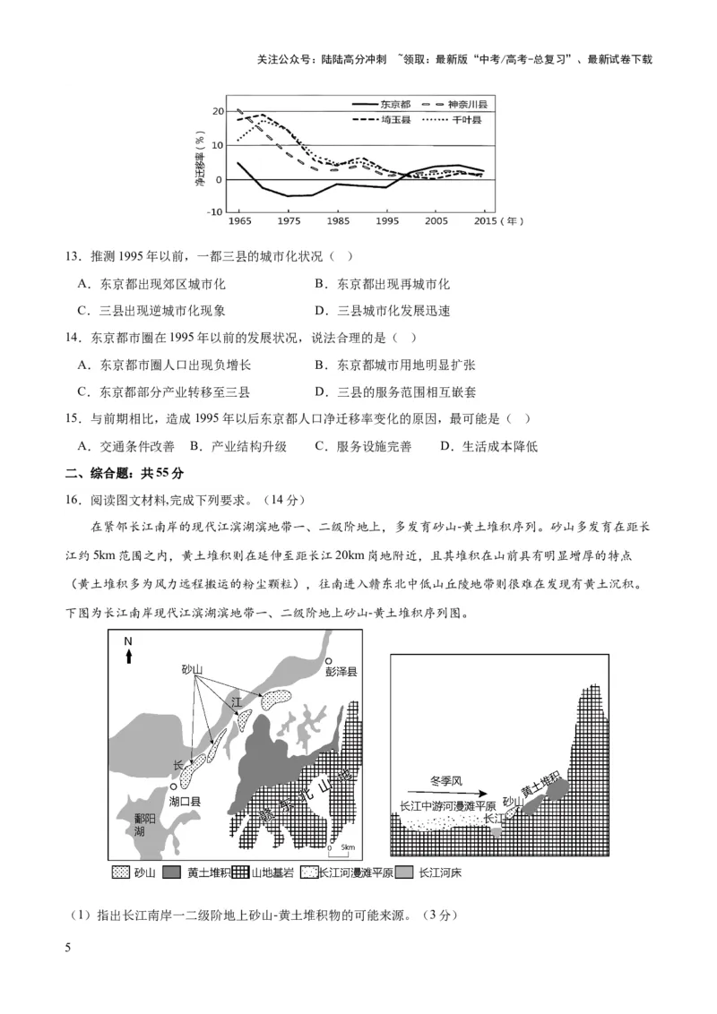 《2023年高考押题预测卷02（山东卷）-地理（考试版）A4_07-地理-高考总复习_专项复习_2024年_2023年地理高考押题预测卷01》第5页预览