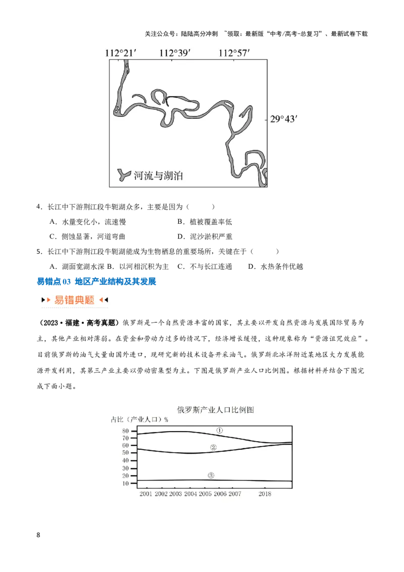 《专题13区域协调发展提分突破（5大易错）-备战2024年高考地理考试易错题（全国通用）（原卷版）_07-地理-高考总复习_专项复习_2024年_2024年高考地理考试易错题（新高考专用）》第8页预览