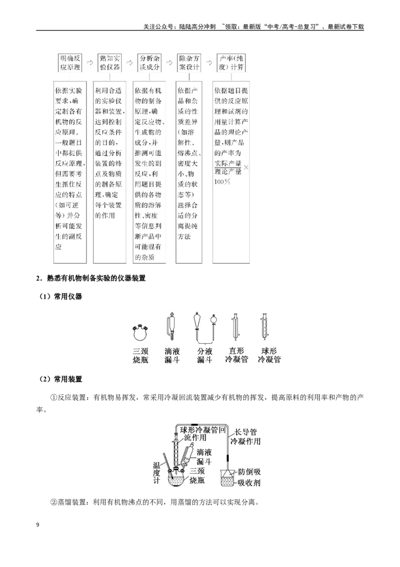 《第49讲无机物、有机物的制备实验（解析版）_05-化学-高考总复习_一轮复习_2024年_2024年高考化学一轮·夯基提能复习精讲精练_资料》第9页预览