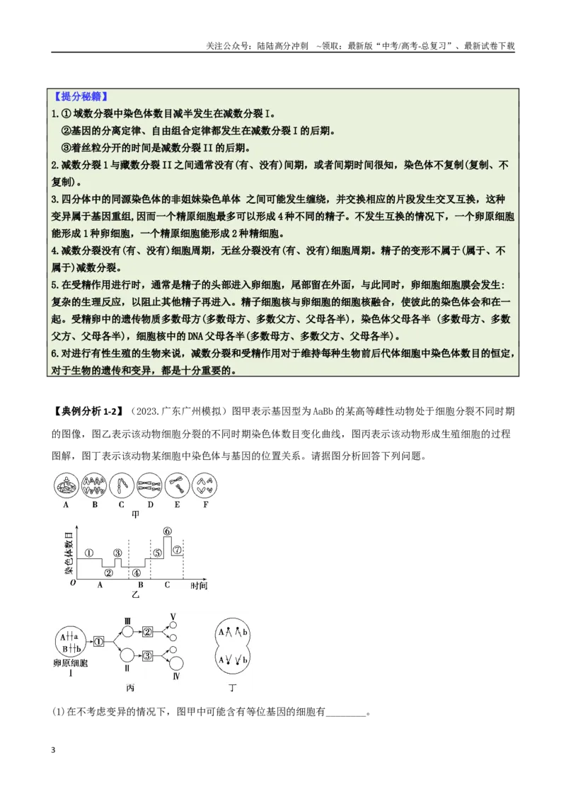 《专题07遗传规律与变异的综合运用（解析版）_06-生物-高考总复习_二轮复习_2025年_2025年高考生物二轮热点题型归纳与变式演练（新高考通用）》第3页预览