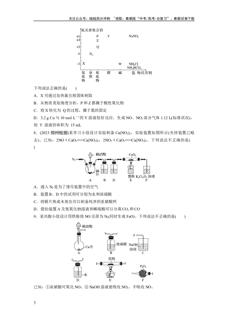 《第5章第27练　氮及其化合物的转化关系_05-化学-高考总复习_一轮复习_2024年_2024高考化学大一轮复习课件讲义新人教版知识总结_2024年高考化学一轮复习讲义（新人教新高考版）》第3页预览
