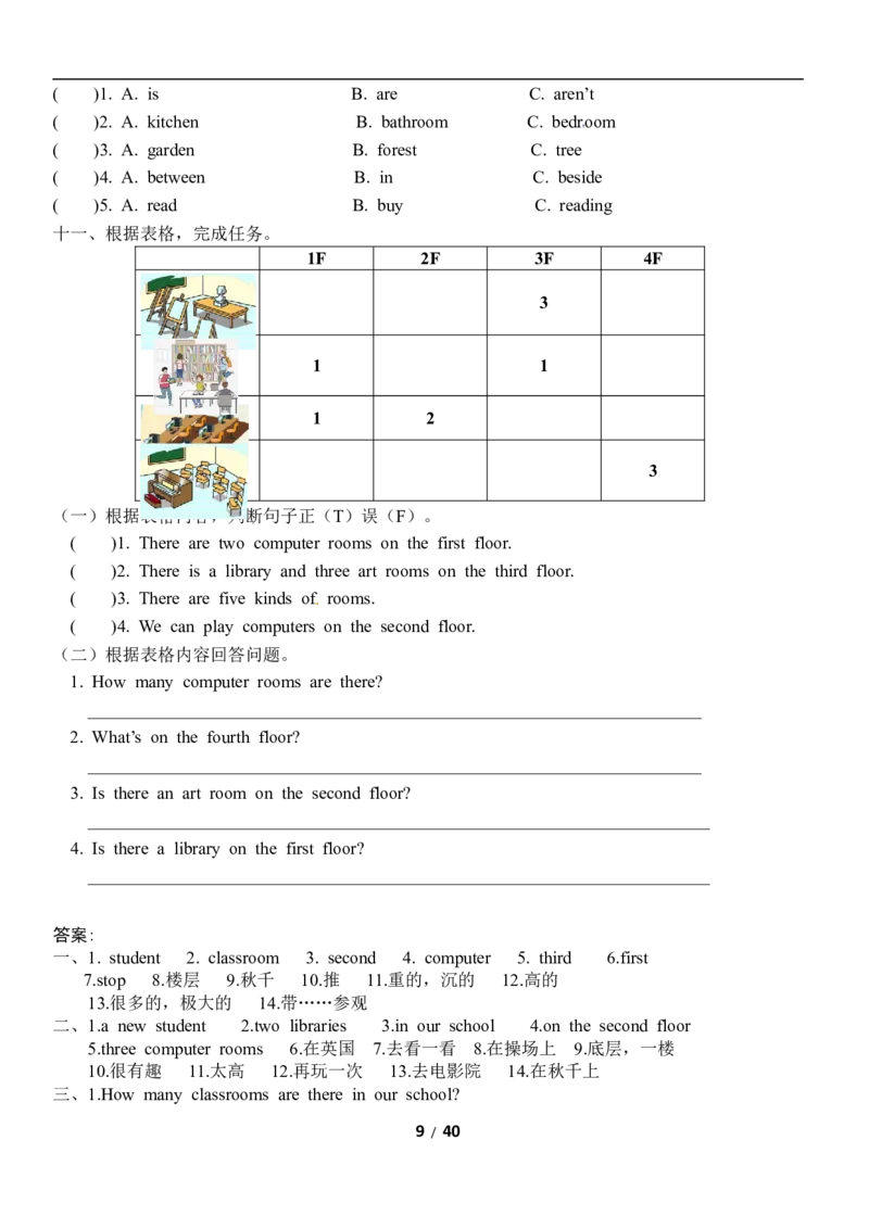 《五（上）英语（译林版）单元基础知识梳理默写重难点突破_小学1-6年级全科全套_1-6年级全科上册_五年级_五年级上英语_A五年级英语（译林版）_译林英语五上专项练习》第9页预览