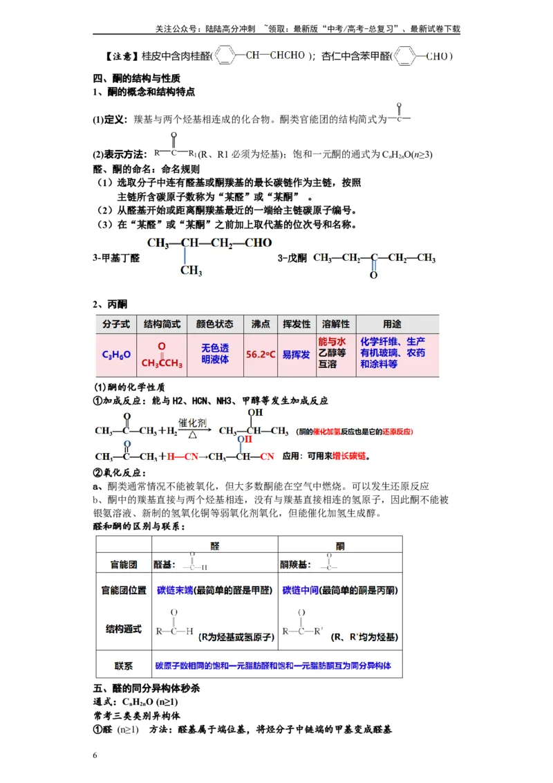 《第40讲醛和酮各项考点-（学生版）_05-化学-高考总复习_一轮复习_2024年_2024年高考化学精准一轮复习讲义_资料》第6页预览