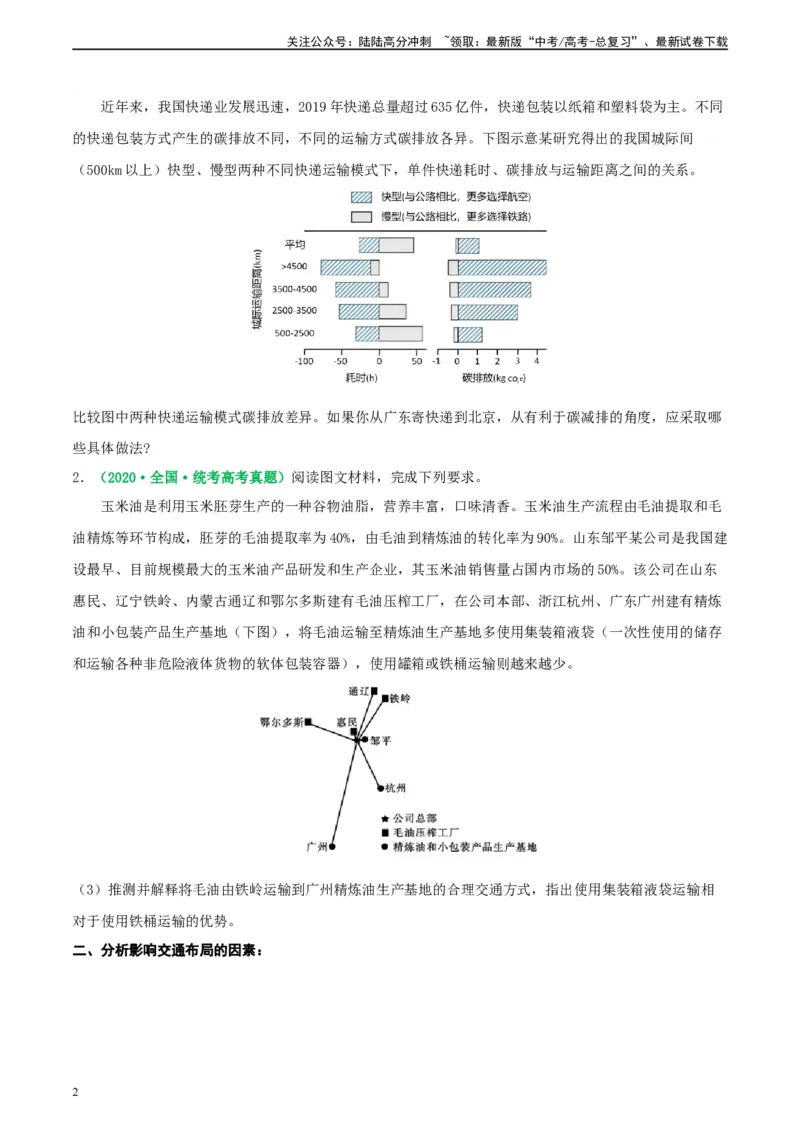 《专题26交通选择和交通布局评价（原卷版）_07-地理-高考总复习_二轮复习_2024年_2024高考地理二轮复习热点题型归纳与变式演练解题电子版_资料》第2页预览