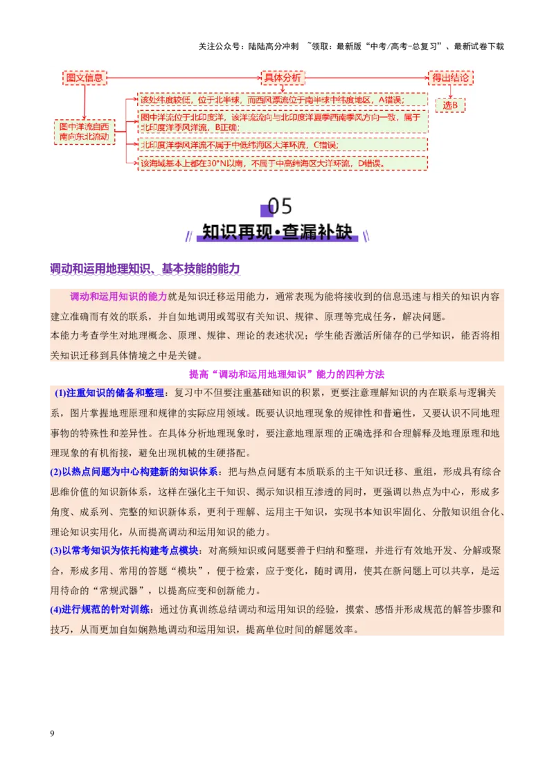《专题2关键能力（讲义）（教师版）_07-地理-高考总复习_二轮复习_2025年_2025年高考地理二轮复习课件+讲义+练习（新高考通用）_专题02关键能力》第9页预览