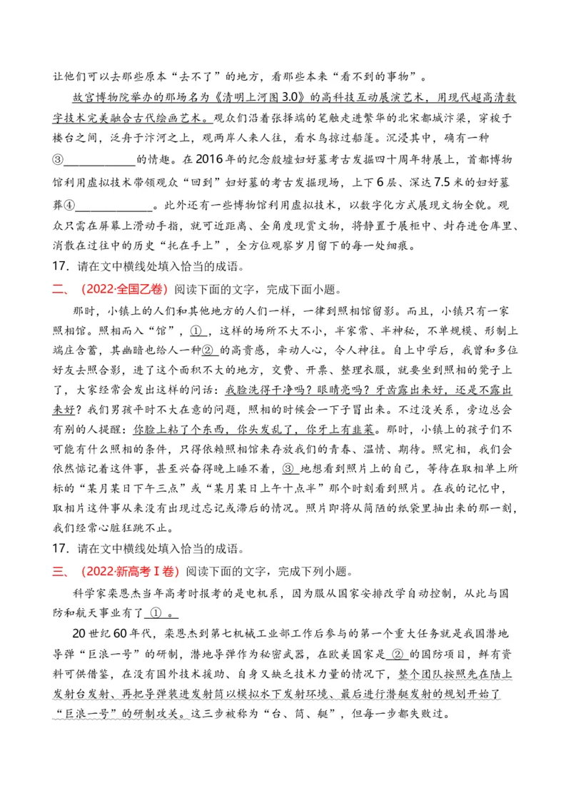 《专题12词语成语（包括熟语）（全国通用）（学生版）_专项复习_2026年-语文专项复习_十年（2016-2025）高考语文真题分类汇编（全国通用）-G15》第9页预览