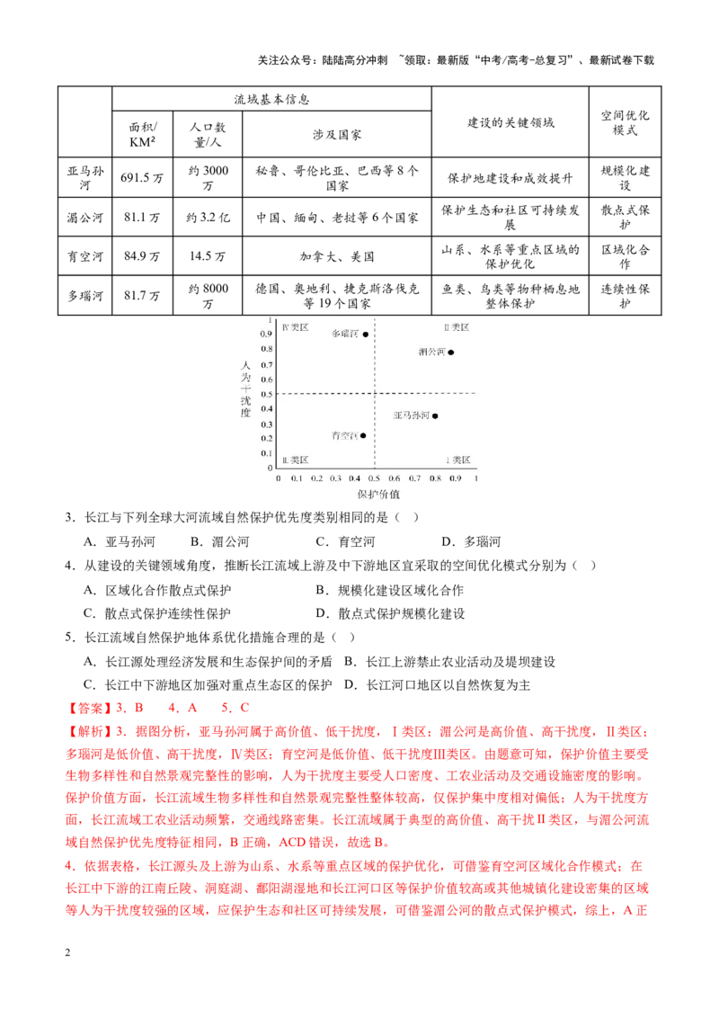 《专题十六区际联系与区域协调发展（测试）（教师版）_07-地理-高考总复习_一轮复习_2025年_2025年高考地理一轮复习讲义+练习+课件（新教材新高考）》第2页预览