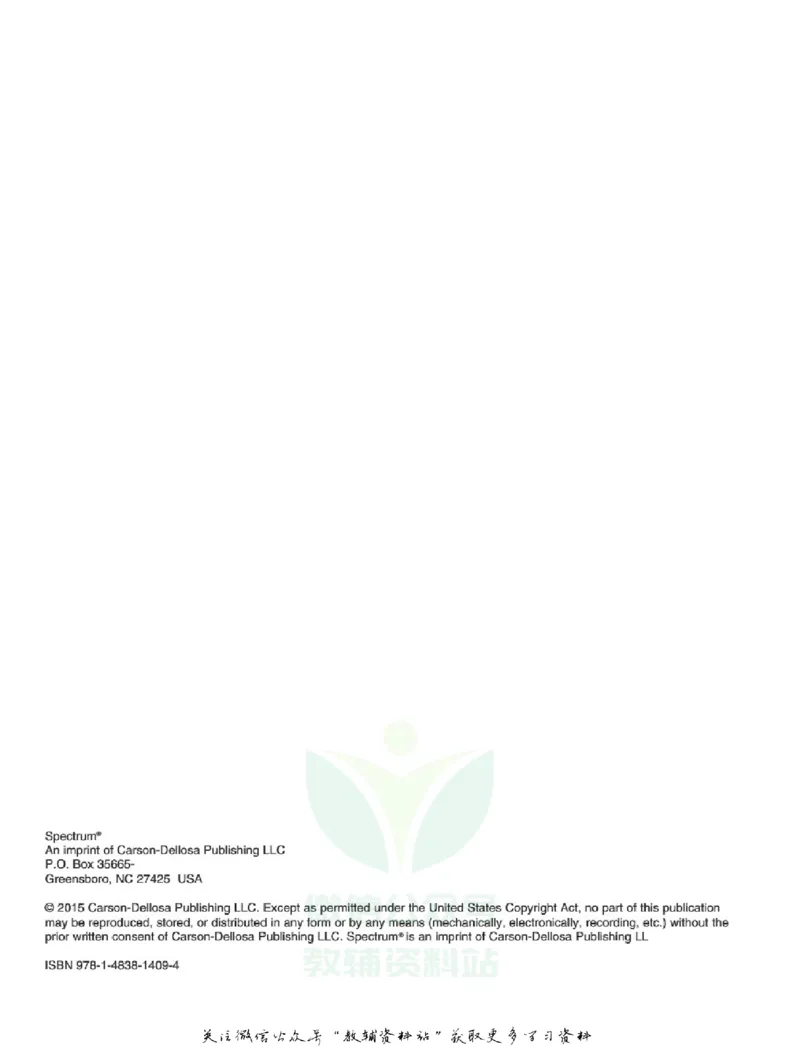 《SpectrumReadingWorkbookG2_小初高学习资料合集（每天更新）_国外原版英文教辅汇总_SpectrumReadingWorkbook》第4页预览