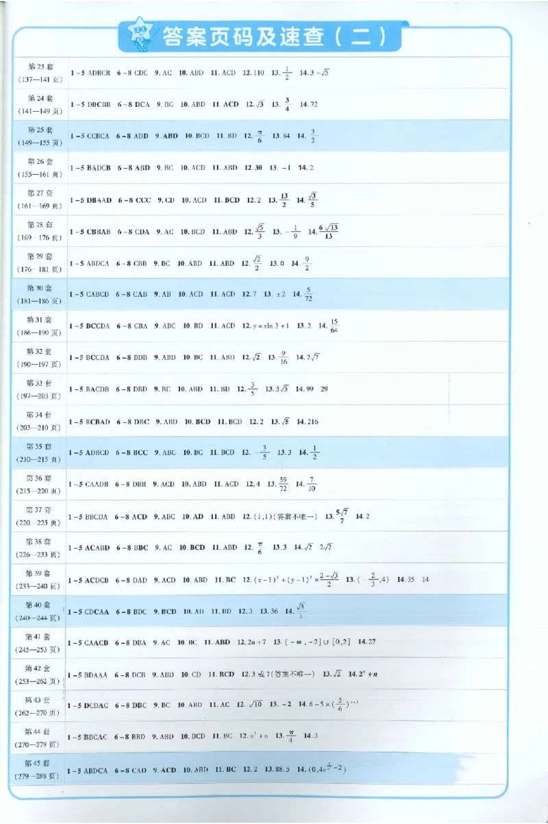 《2026《天星高考•新高考45套模拟卷汇编》数学答案_12.2026年4月全国各地高考模拟卷_2026天星金考卷·优秀模拟试卷汇编45套_2026版《金考卷45套》》第4页预览