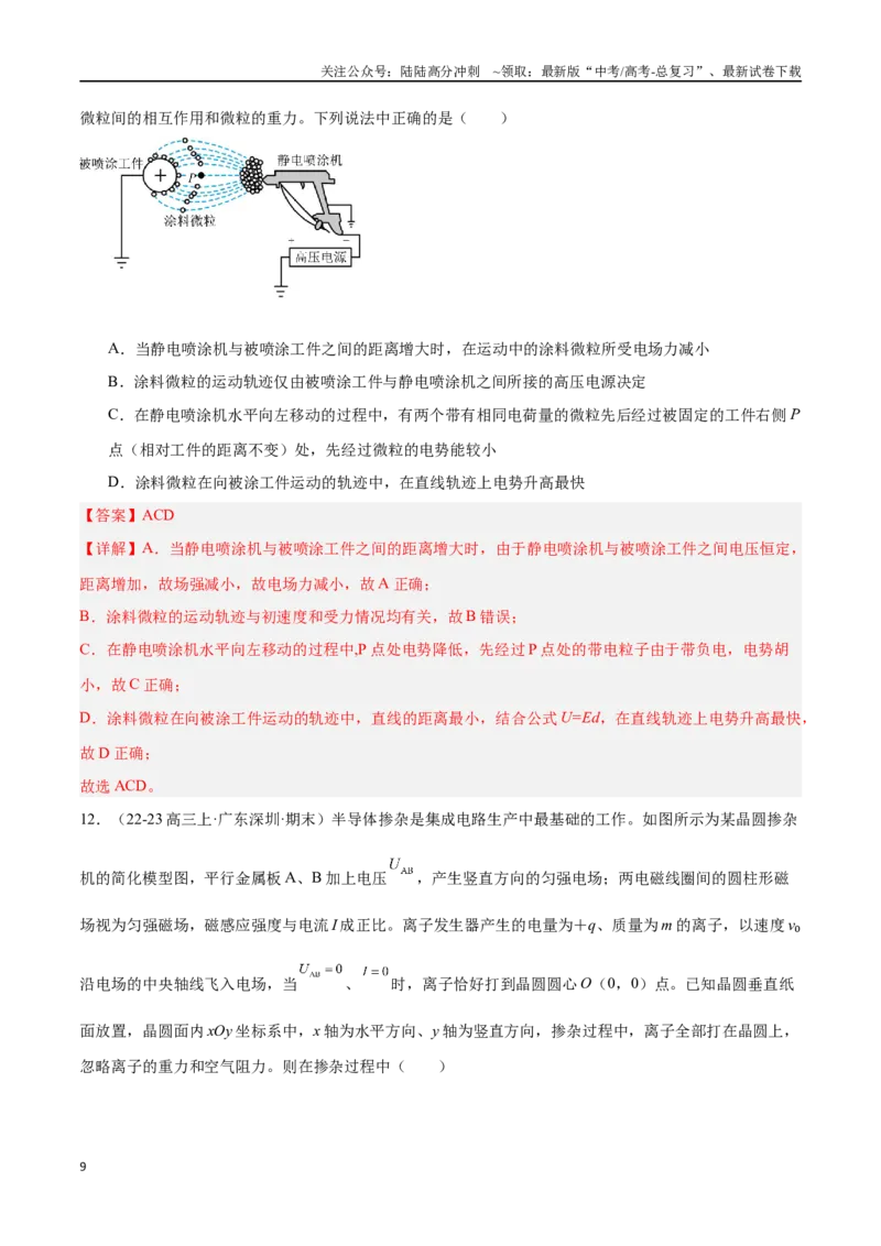 《专题06静电场（解析版）_04-物理-高考总复习_专项复习_2024年_2024年高考物理考点冲刺专练_资料_1-资料》第9页预览
