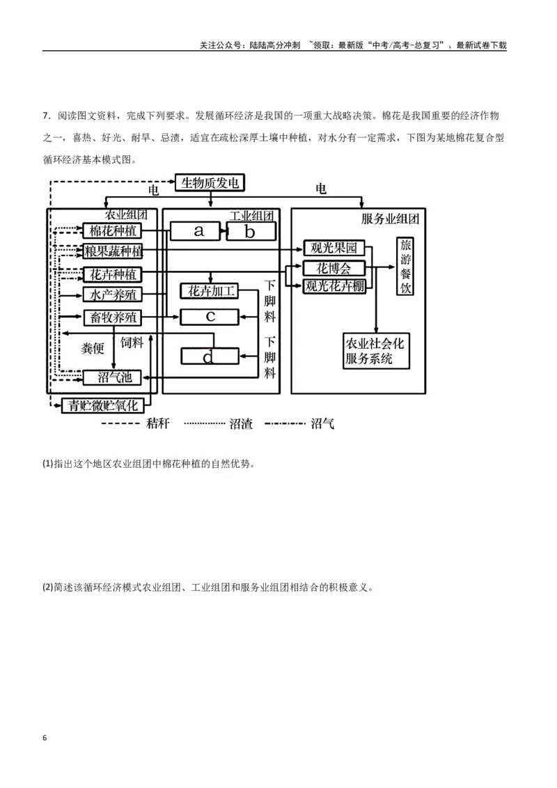 《专题19环境与发展（高频非选择题50题）-（全国通用）（原卷版）_07-地理-高考总复习_一轮复习_2024年_2024年高考地理一轮题型突破训练（全国通用）_资料_1-资料》第6页预览