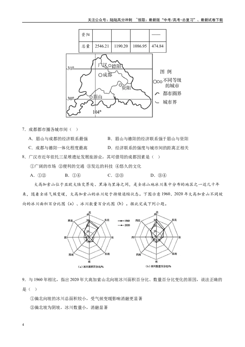 《信息必刷卷01（广东专用）（学生版）_07-地理-高考总复习_专项复习_2025年_2025年高考考前必刷题（多地区）地理_2025年高考地理考前必刷卷（广东专用）5套》第4页预览