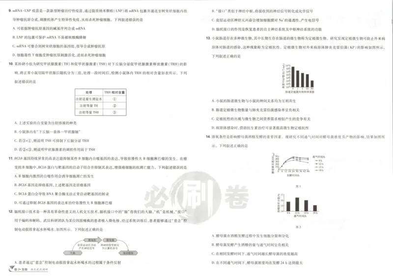 《主书_2027版《高考必刷卷42套》_2027版高考《必刷卷42套》高考上分模拟卷（生物）通用版》第10页预览