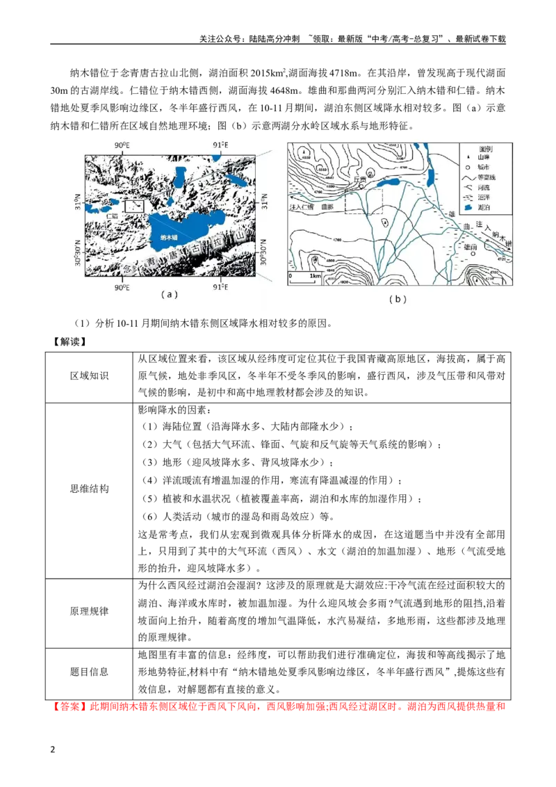 《专题10地理综合题的有效策略（解析版）_07-地理-高考总复习_二轮复习_2024年_2024高考地理二轮复习热点题型归纳与变式演练解题电子版_资料》第2页预览