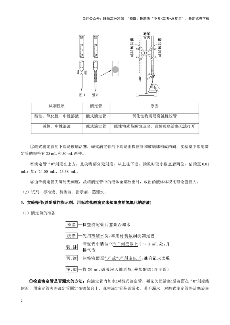 《考点48酸碱中和滴定、氧化还原滴定、沉淀滴定（学生版）（新教材新高考）_05-化学-高考总复习_一轮复习_2025年_2025年高考化学一轮·考点讲义练习复习讲义（新教材新高考）_资料》第2页预览
