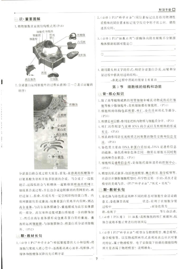 《优化方案-高考总复习-生物(新高考)-默背手册_小初高学习资料合集（每天更新）_2027版《优化方案》高考总复习》第9页预览