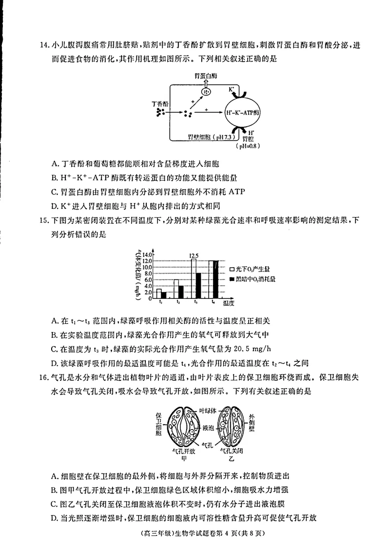 《2025届江西省赣州市十八县(市、区)二十四校高三上学期期中考试生物试题_2024-2027高三(6-6月题库)_2024年11月试卷_江西省赣州市十八县(市、区)二十四校11月期中联考生物试题》第4页预览