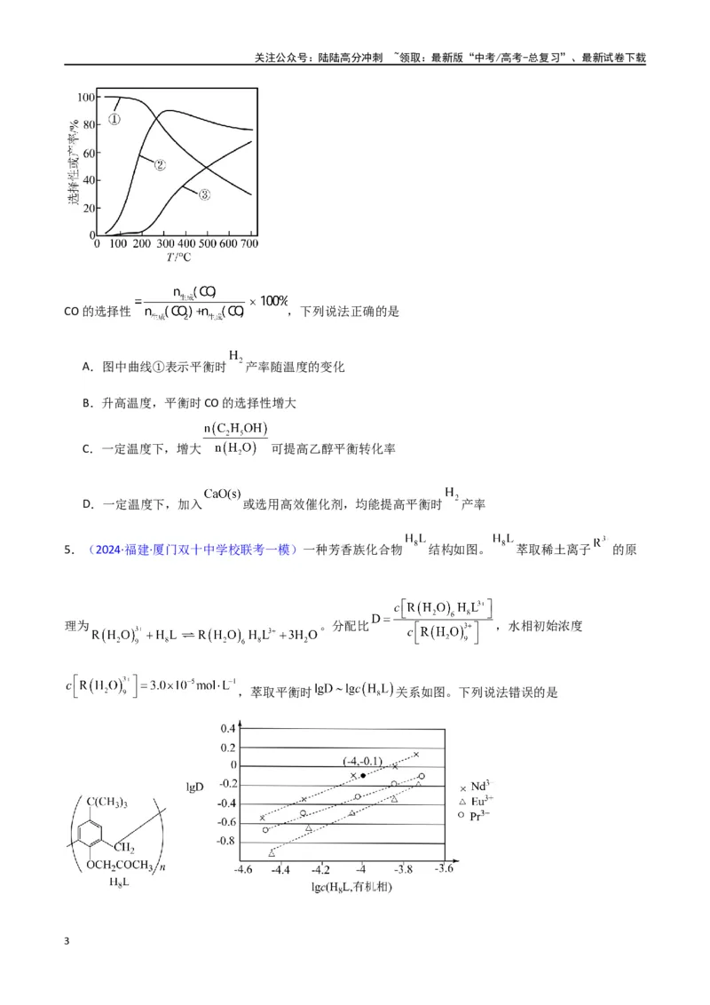 《素养卷02化学反应速率与平衡图像-（新高考专用）（学生版）_05-化学-高考总复习_专项复习_2024年_2024年高考化学小题限时集训（全国通用+新九省专用）_资料》第3页预览