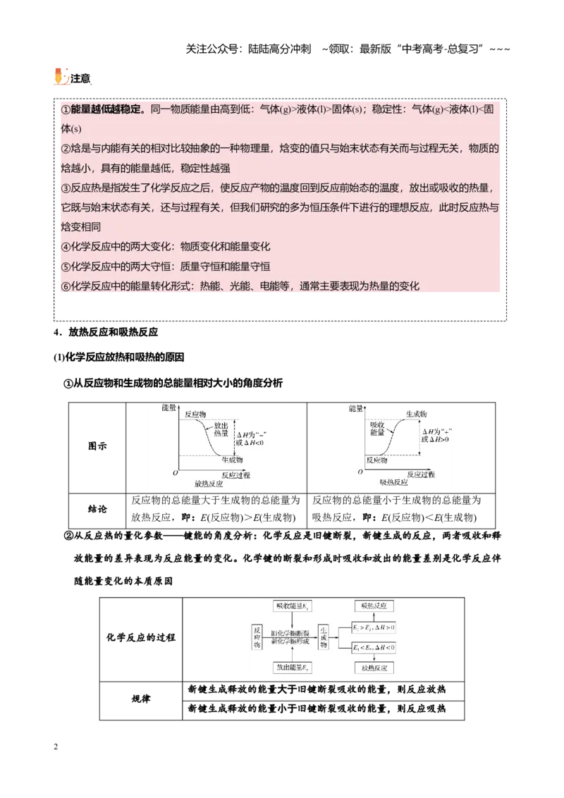 《第六章第1讲化学反应与热能（讲义及教师版）_05-化学-高考总复习_一轮复习_2026年-化学高考一轮复习_2026年高考化学大一轮复习-G354_资料》第2页预览