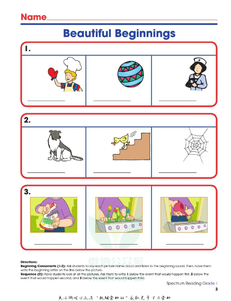 《SpectrumReadingWorkbookG1_小初高学习资料合集（每天更新）_国外原版英文教辅汇总_SpectrumReadingWorkbook》第7页预览