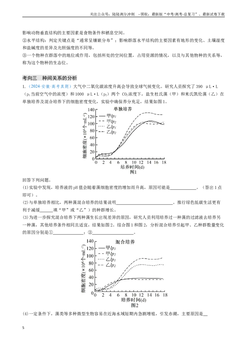 《专题10生物与环境（新高考通用）（学生版）_06-生物-高考总复习_专项复习_2025年_2025年高考生物真题题源解密（新高考通用）》第5页预览