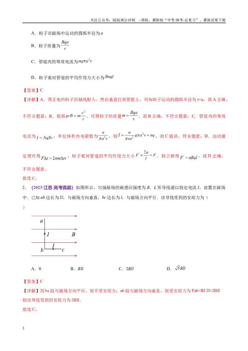 《专题10磁场带电粒子在磁场中的运动（考点解析及应试策略）（解析版）_04-物理-高考总复习_专项复习_2024年_2024年高考真题考点解析及应试策_资料》第3页预览