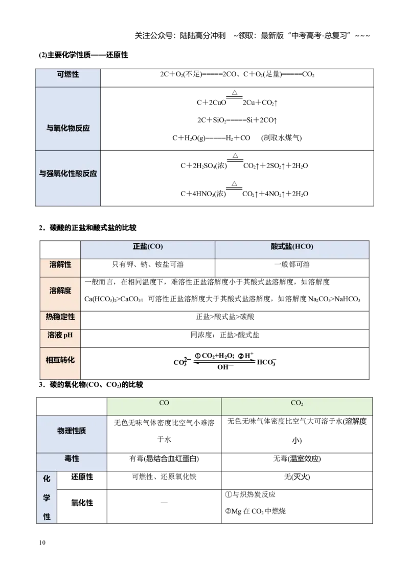 《第四章第4讲碳、硅及无机非金属材料（讲义及教师版）_05-化学-高考总复习_一轮复习_2026年-化学高考一轮复习_2026年高考化学大一轮复习-G354_资料》第10页预览