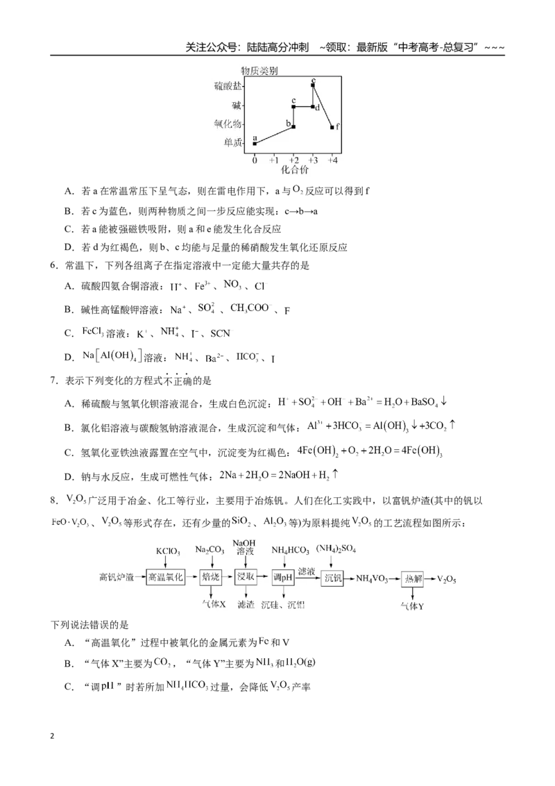 《第四章金属及其化合物章末综合检测卷（学生版）-（新教材新高考）_05-化学-高考总复习_一轮复习_2026年-化学高考一轮复习_2026年高考化学精讲精练复习讲义（新教材新高考）-G353_资料》第2页预览