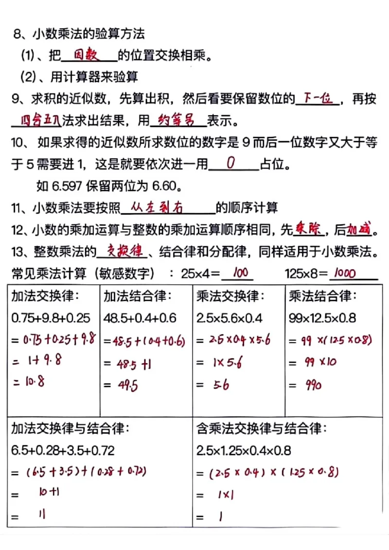 《五年级数学全册知识点填空_小学1-6年级全科全套_1-6年级全科上册_五年级_五年级上数学_A五年级数学（通用版）》第2页预览