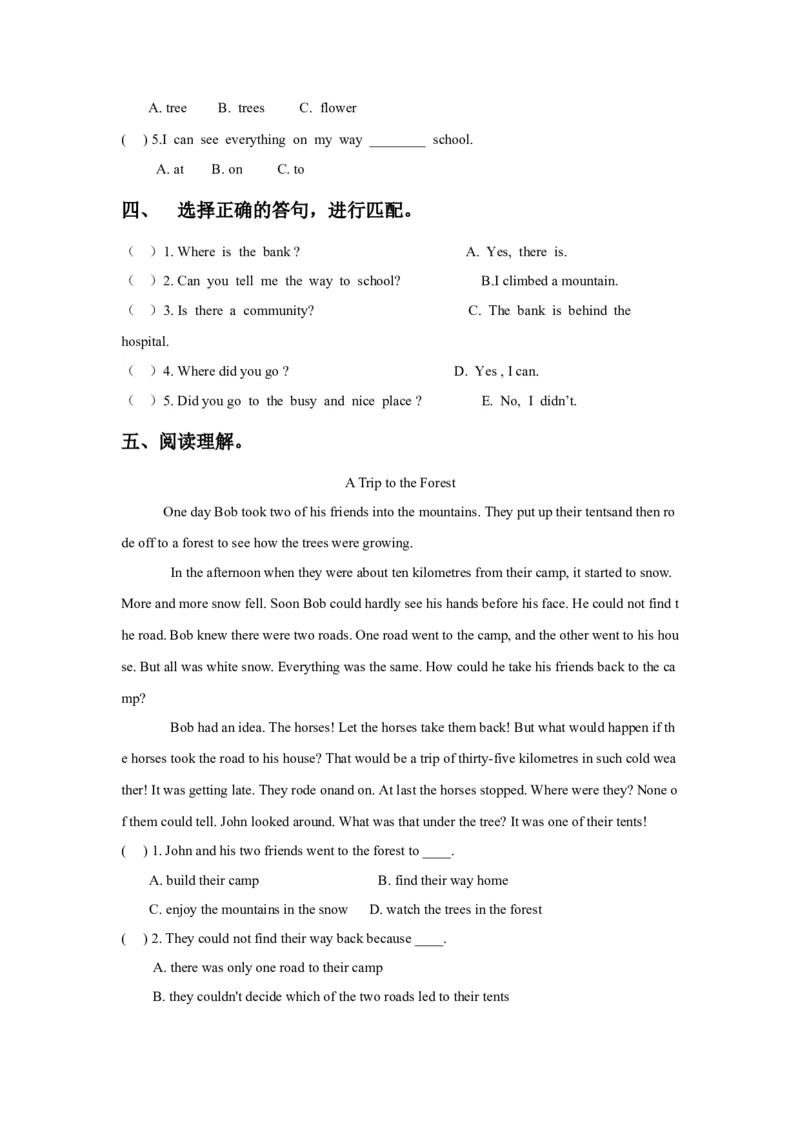《Unit2ThereisaparknearmyhomeLesson7同步练习2_小学1-6年级全科全套_1-6年级全科下册_六年级_英语_英语六下人教精通版》第2页预览