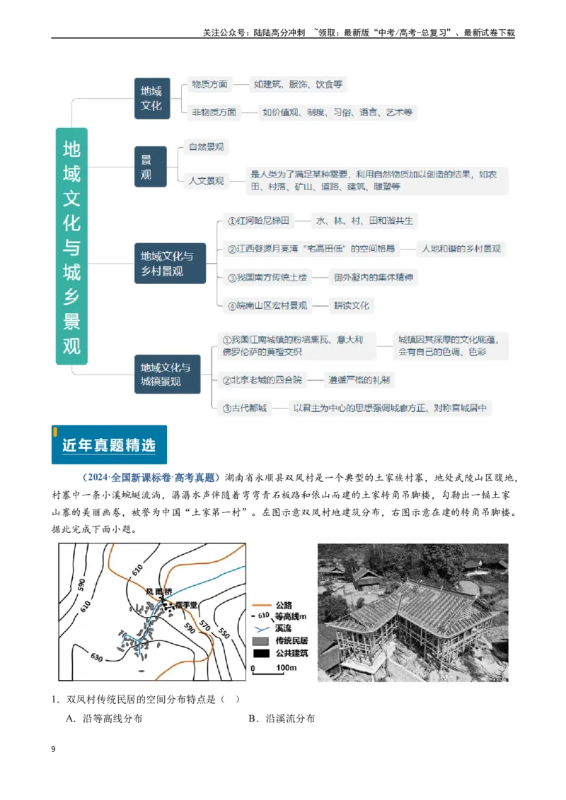 《专题08乡村和城镇-（新高考通用）（教师版）_07-地理-高考总复习_专项复习_2025年_2025年高考地理真题题源解密（新高考通用）》第9页预览