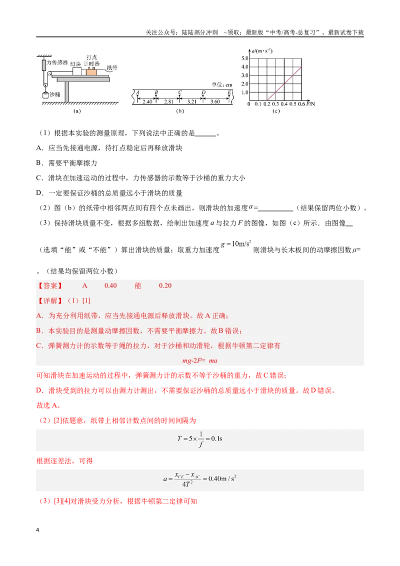 《专题13力学实验（解析版）_04-物理-高考总复习_专项复习_2024年_2024年高考物理考点冲刺专练_资料_1-资料》第4页预览