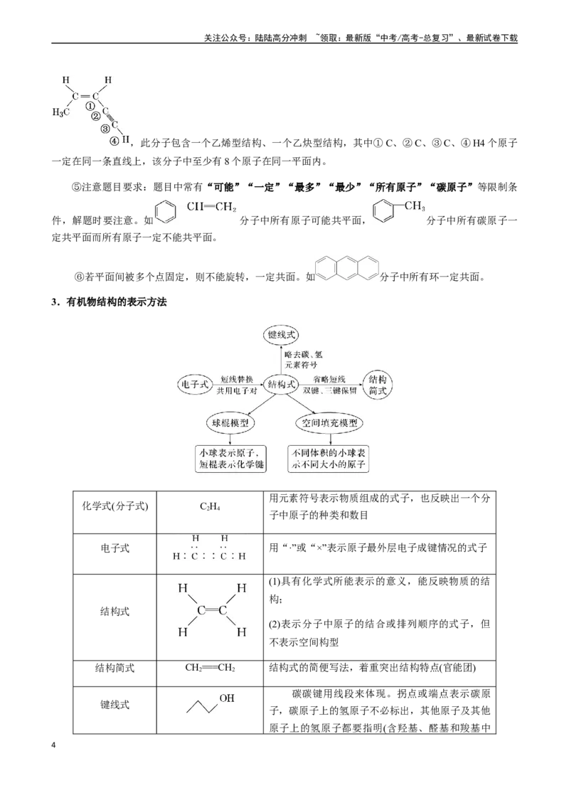 《第54讲分子共线共面的判断、同系物、同分异构体（原卷版）_05-化学-高考总复习_一轮复习_2024年_2024年高考化学一轮·夯基提能复习精讲精练_资料》第4页预览