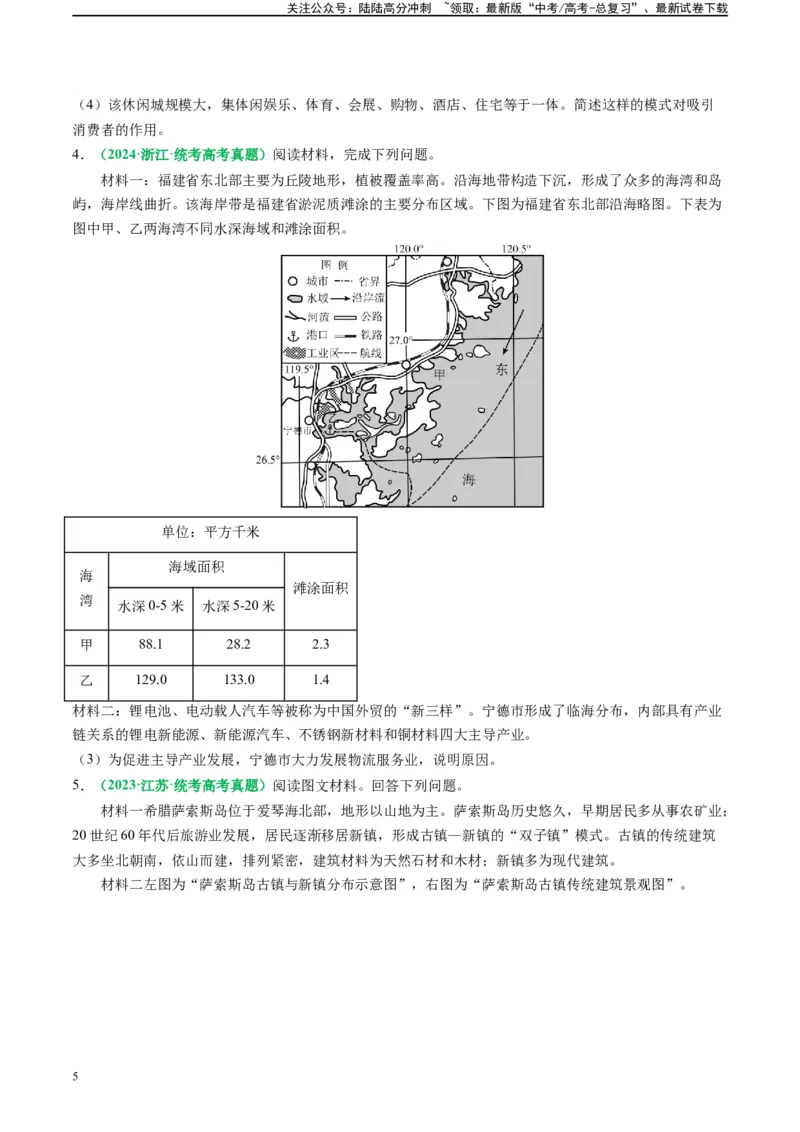 《专题25服务业区位及发展分析的解题思维（原卷版）_07-地理-高考总复习_二轮复习_2024年_2024高考地理二轮复习热点题型归纳与变式演练解题电子版_资料》第5页预览