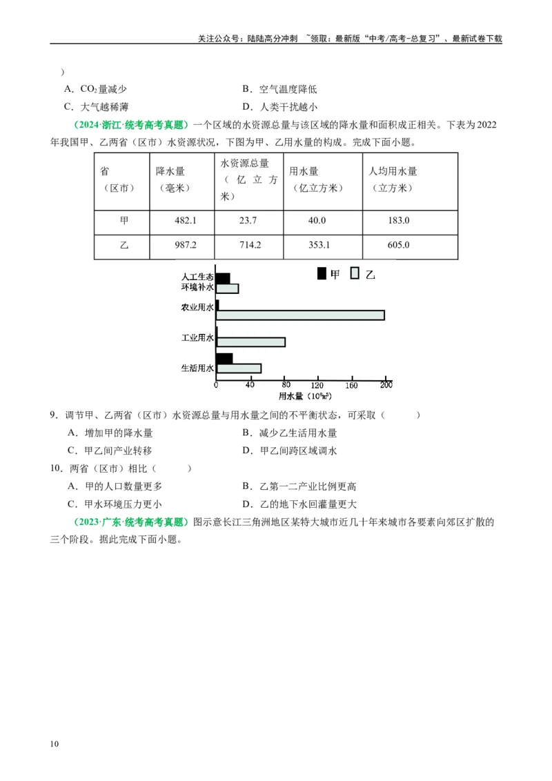 《专题08图表型选择题解题技巧（原卷版）_07-地理-高考总复习_二轮复习_2024年_2024高考地理二轮复习热点题型归纳与变式演练解题电子版_资料》第10页预览