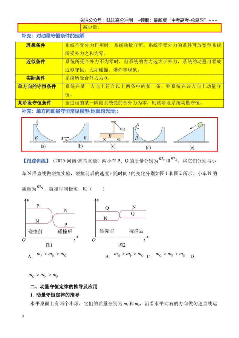 《专题08动量（知识清单）（全国通用）（学生版）_04-物理-高考总复习_一轮复习_2026年-物理高考一轮复习_2026年高考物理一轮复习知识清单（全国通用）-G56_2026版》第8页预览