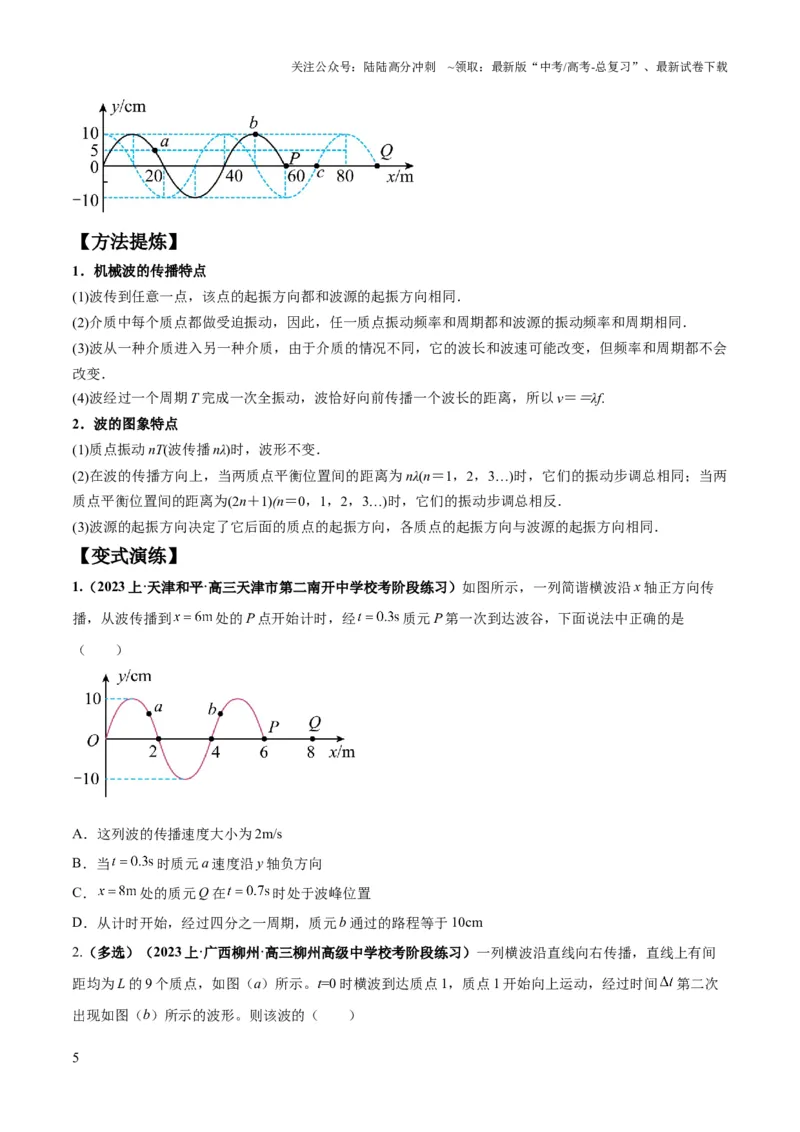 《专题09机械振动机械波（原卷版）_04-物理-高考总复习_二轮复习_2024年_2024高考物理二轮复习热点题型归纳与变式演练解题_资料》第5页预览
