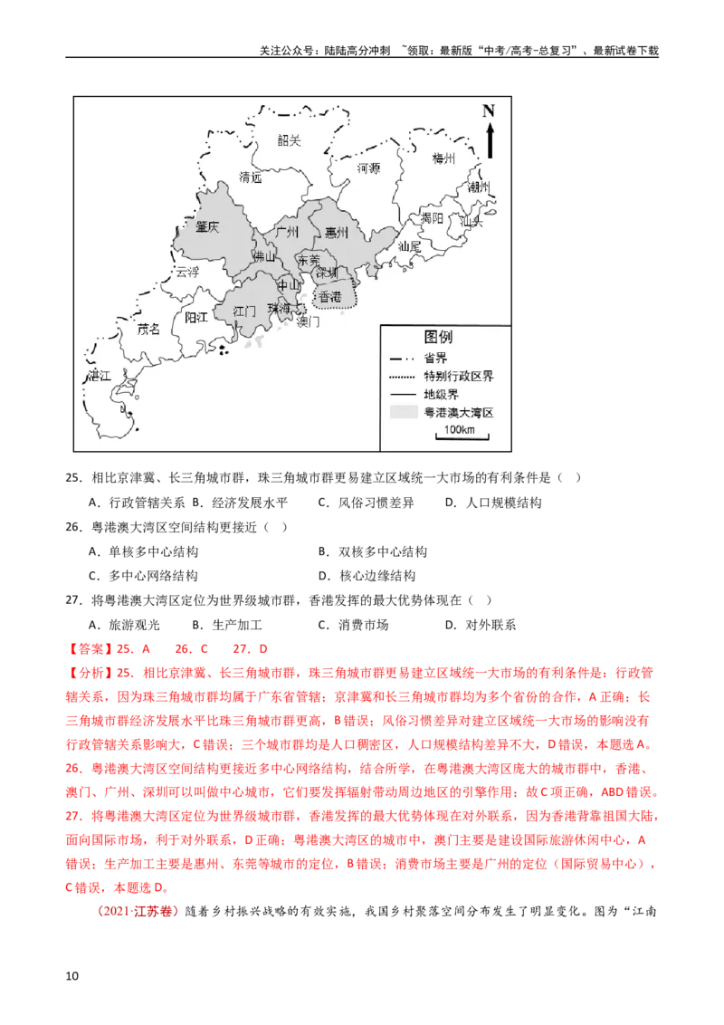 《专题10城市和乡村（教师版）_07-地理-高考总复习_专项复习_2025年_十年（2014-2023）高考地理真题分项汇编（全国通用）》第10页预览