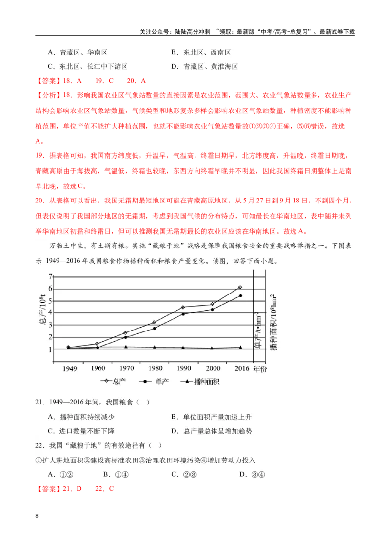 《专题31中国人文地理（高频选择题50题）-（全国通用）（解析版）_07-地理-高考总复习_一轮复习_2024年_2024年高考地理一轮题型突破训练（全国通用）_资料_1-资料》第8页预览