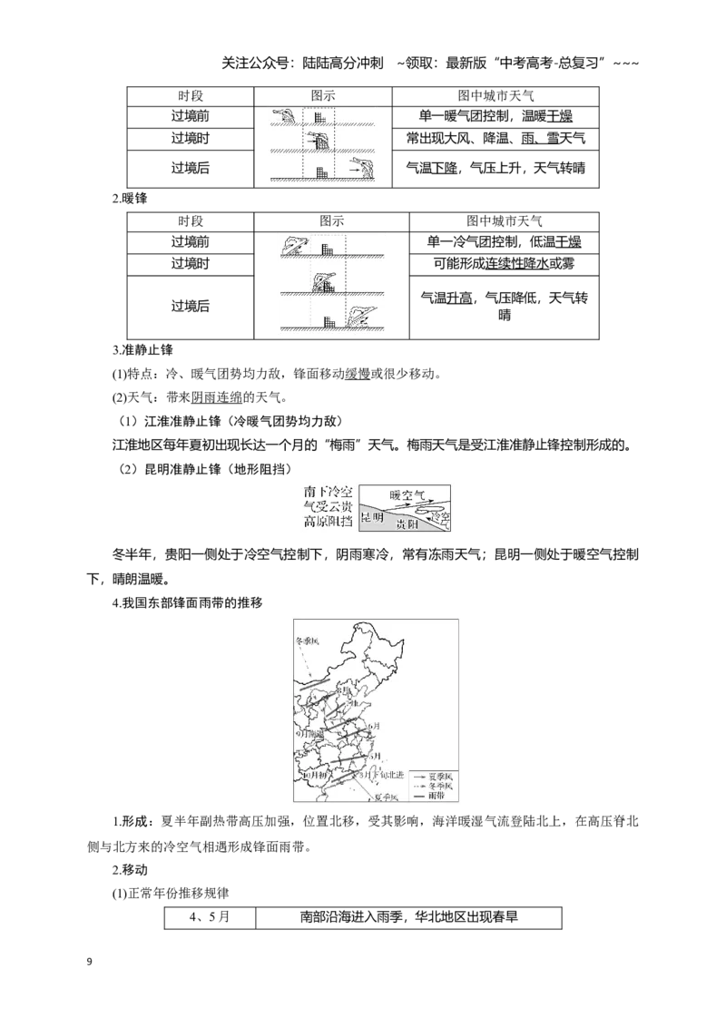 《地理一轮复习知识清单_07-地理-高考总复习_一轮复习_2026年-地理高考一轮复习_102026届高考地理一轮复习导学案》第9页预览