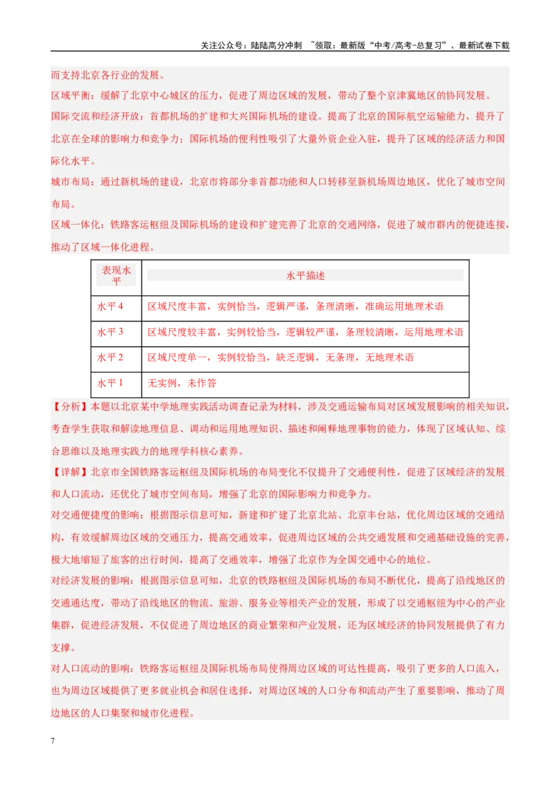 《专题10服务业与交通运输易错提分（3大易错点）（教师版）_07-地理-高考总复习_专项复习_2025年_2025年高考地理考试易错题（新高考通用）》第7页预览