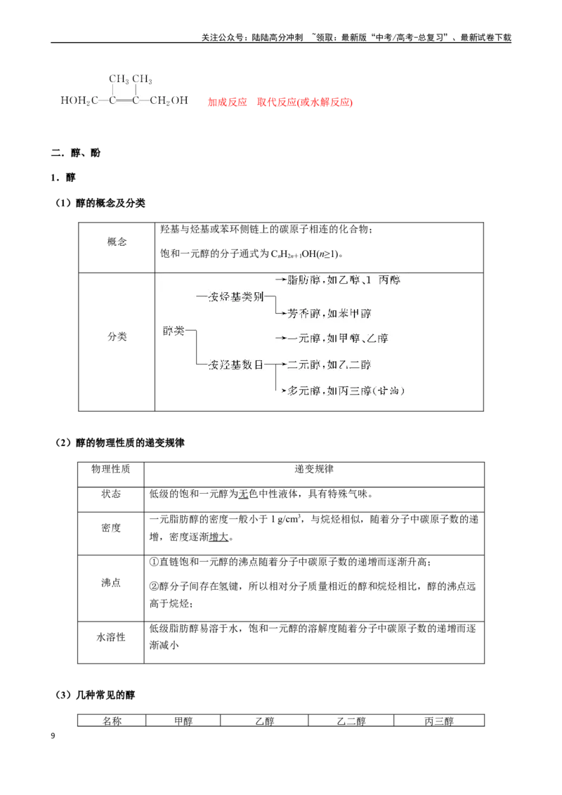 《第58讲卤代烃、醇、酚、醛、酮（解析版）_05-化学-高考总复习_一轮复习_2024年_2024年高考化学一轮·夯基提能复习精讲精练_资料》第9页预览